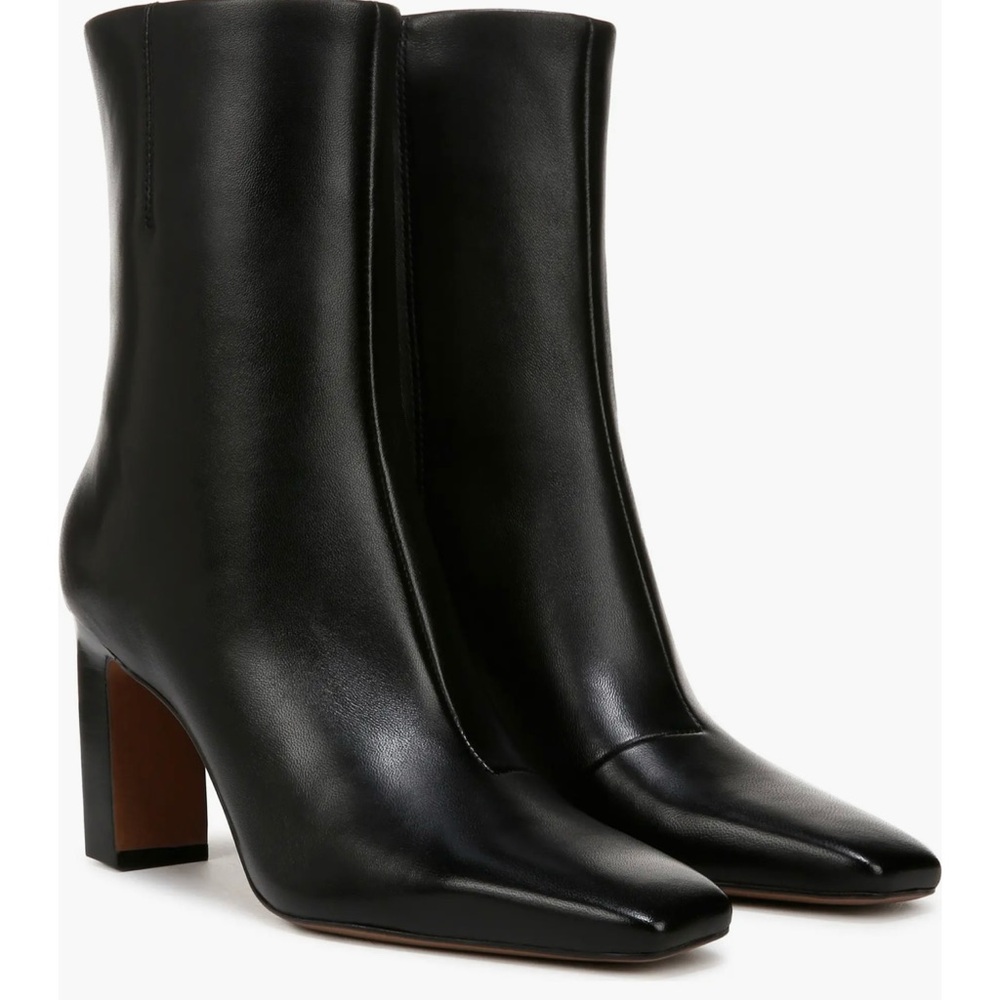 Franco Sarto Black Leather Ankle Boots